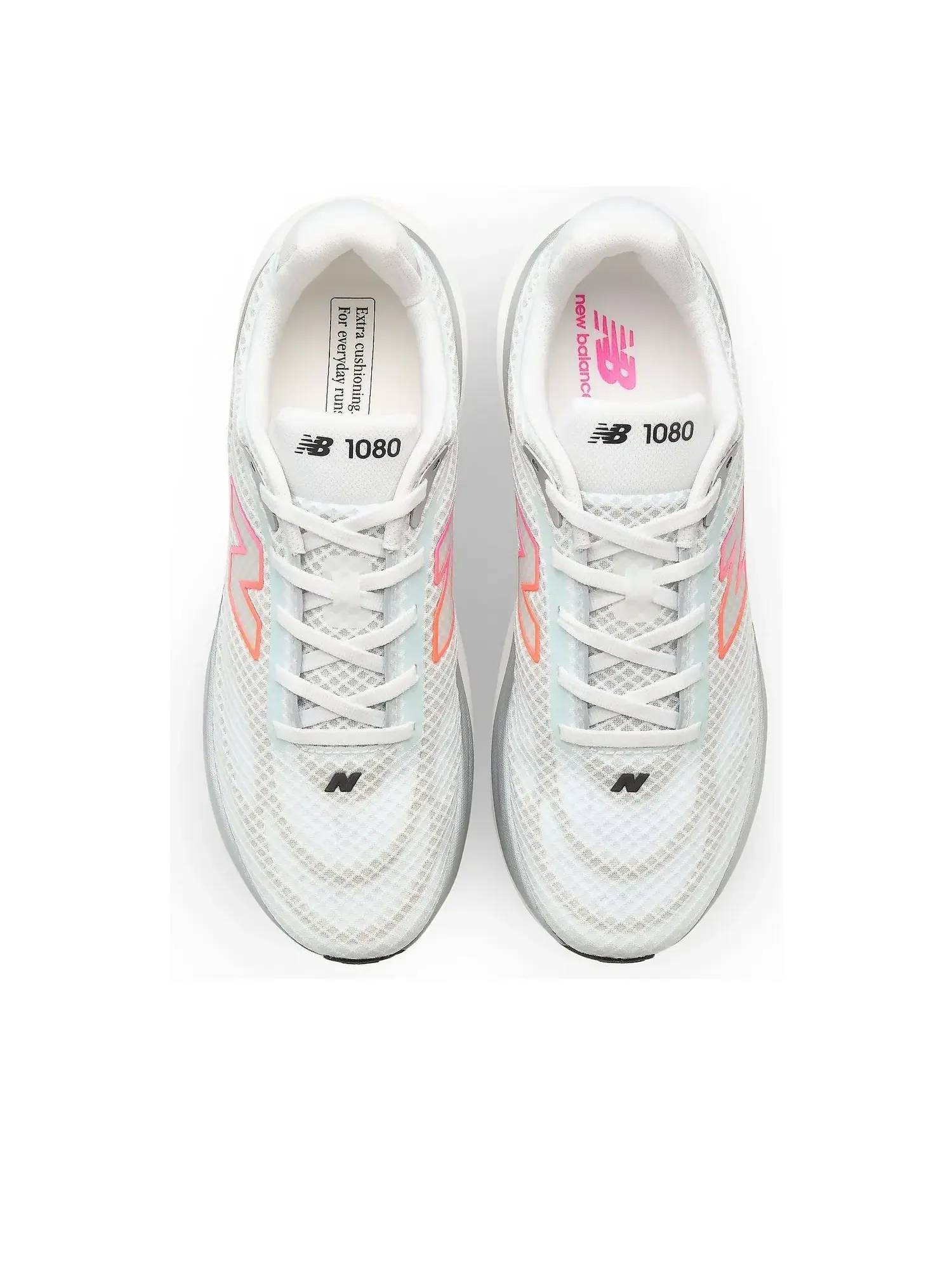 Кроссовки New Balance 1080v15 Breathe 'White Pink Heat Tangerine' M10806GG — изображение 3 из 6, белый