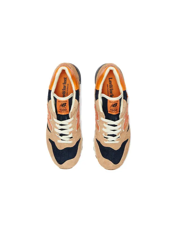 Кроссовки levi's x 1300 made in usa 'orange tab' New Balance — изображение 4 из 4, оранжевый