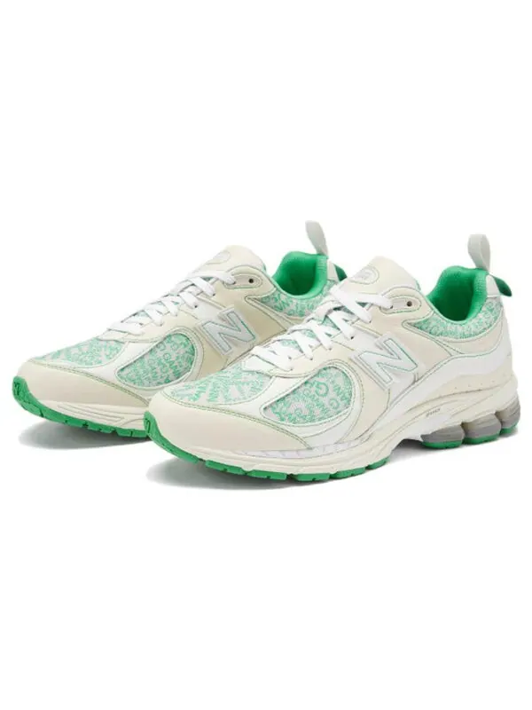 Кеды ganni x 2002r New Balance — изображение 2 из 4, светлый кремовый/зеленый