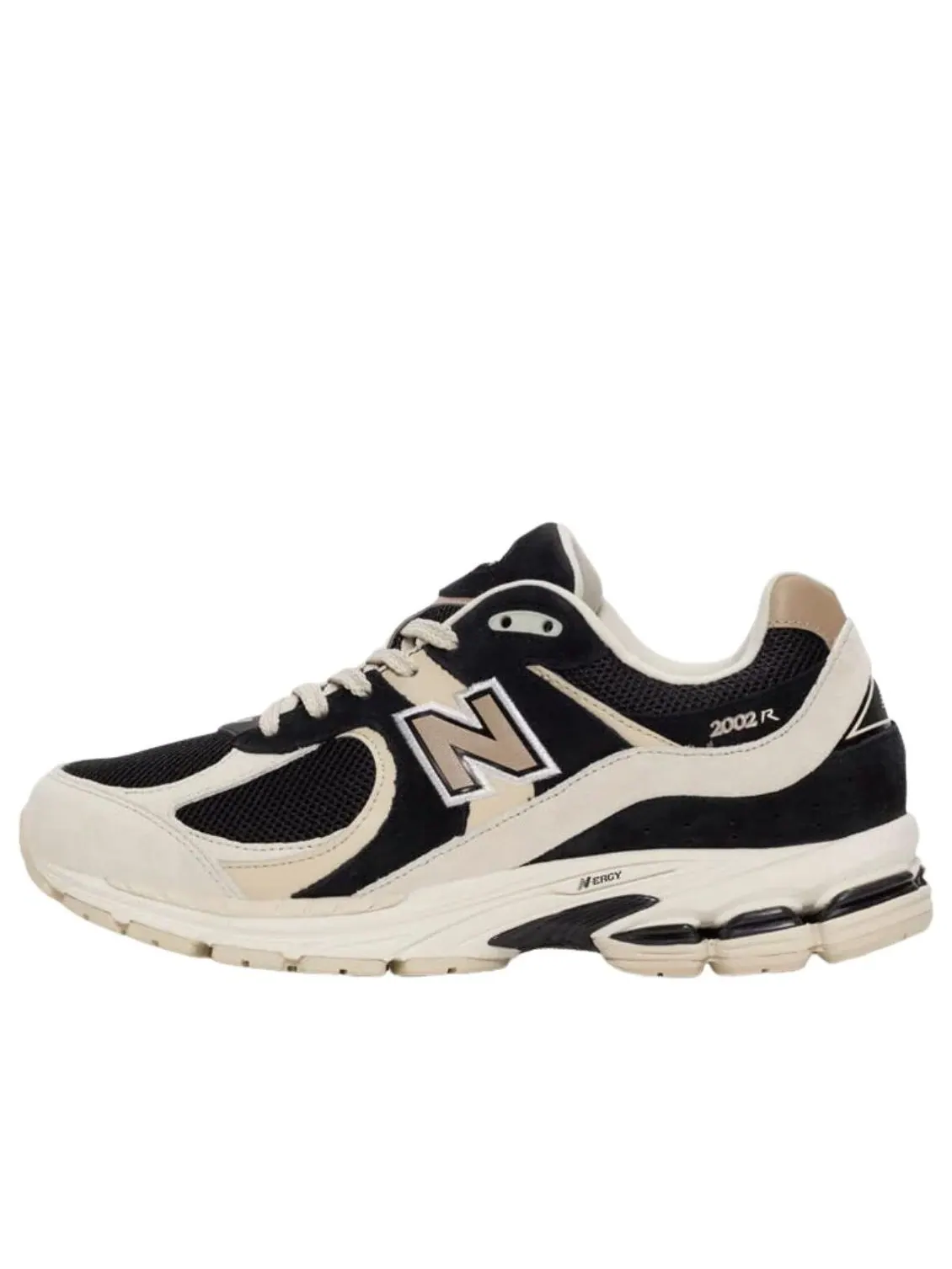 Кроссовки New Balance 2002R 'Black Beige Tan' — изображение 1 из 5, черный/бежевый/бежевый