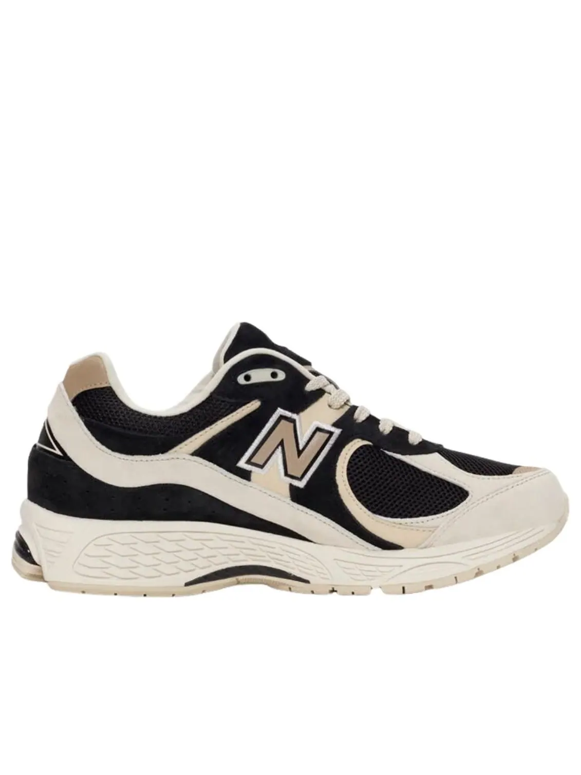 Кроссовки New Balance 2002R 'Black Beige Tan' — изображение 2 из 5, черный/бежевый/бежевый