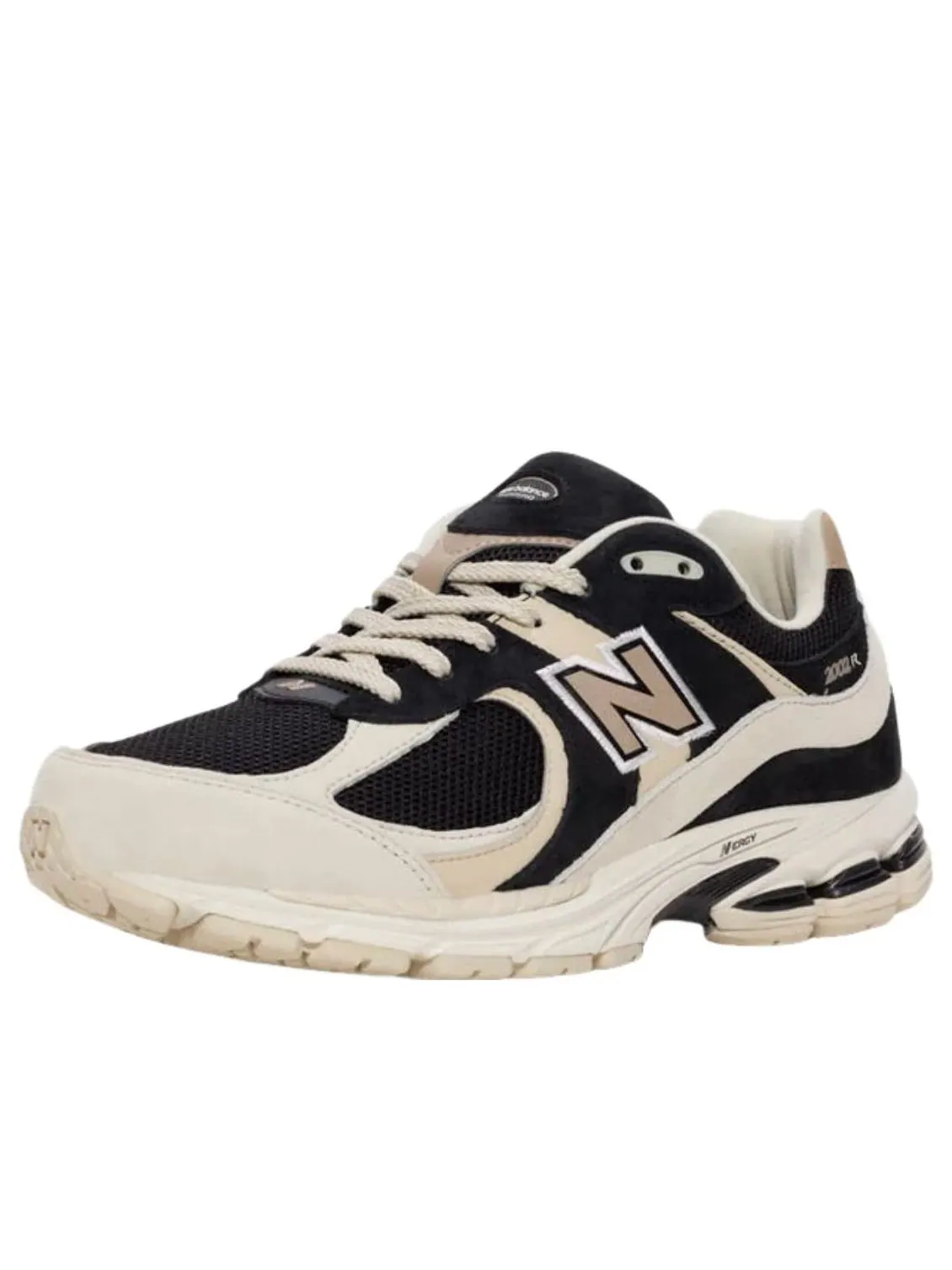 Кроссовки New Balance 2002R 'Black Beige Tan' — изображение 3 из 5, черный/бежевый/бежевый