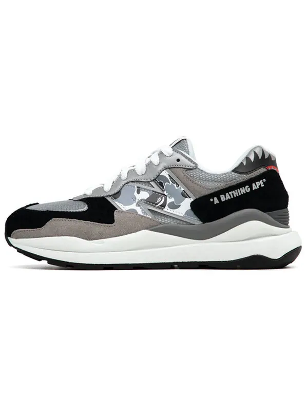 Кроссовки bape x 57 40 New Balance — изображение 2 из 4, черный/серый/белый