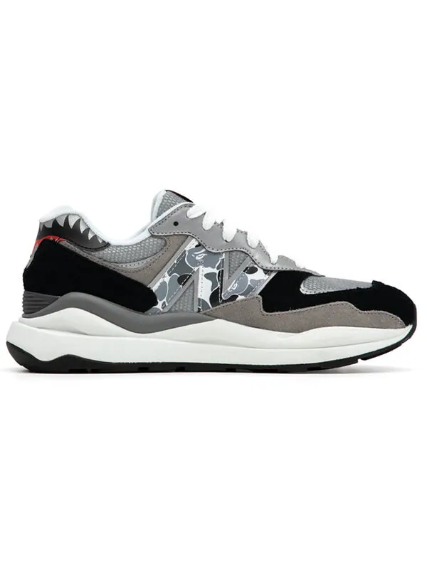 Кроссовки bape x 57 40 New Balance — изображение 3 из 4, черный/серый/белый