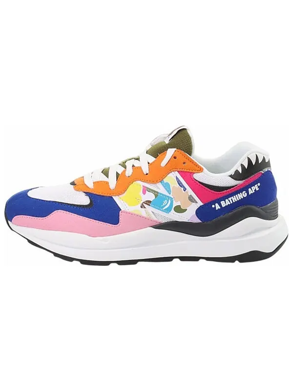 Кроссовки bape x 57 40 New Balance — изображение 2 из 4, белый/синий/розовый