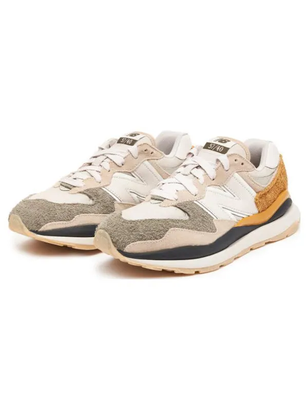 Кроссовки 57 40 New Balance — изображение 2 из 4, кремовый/зеленый