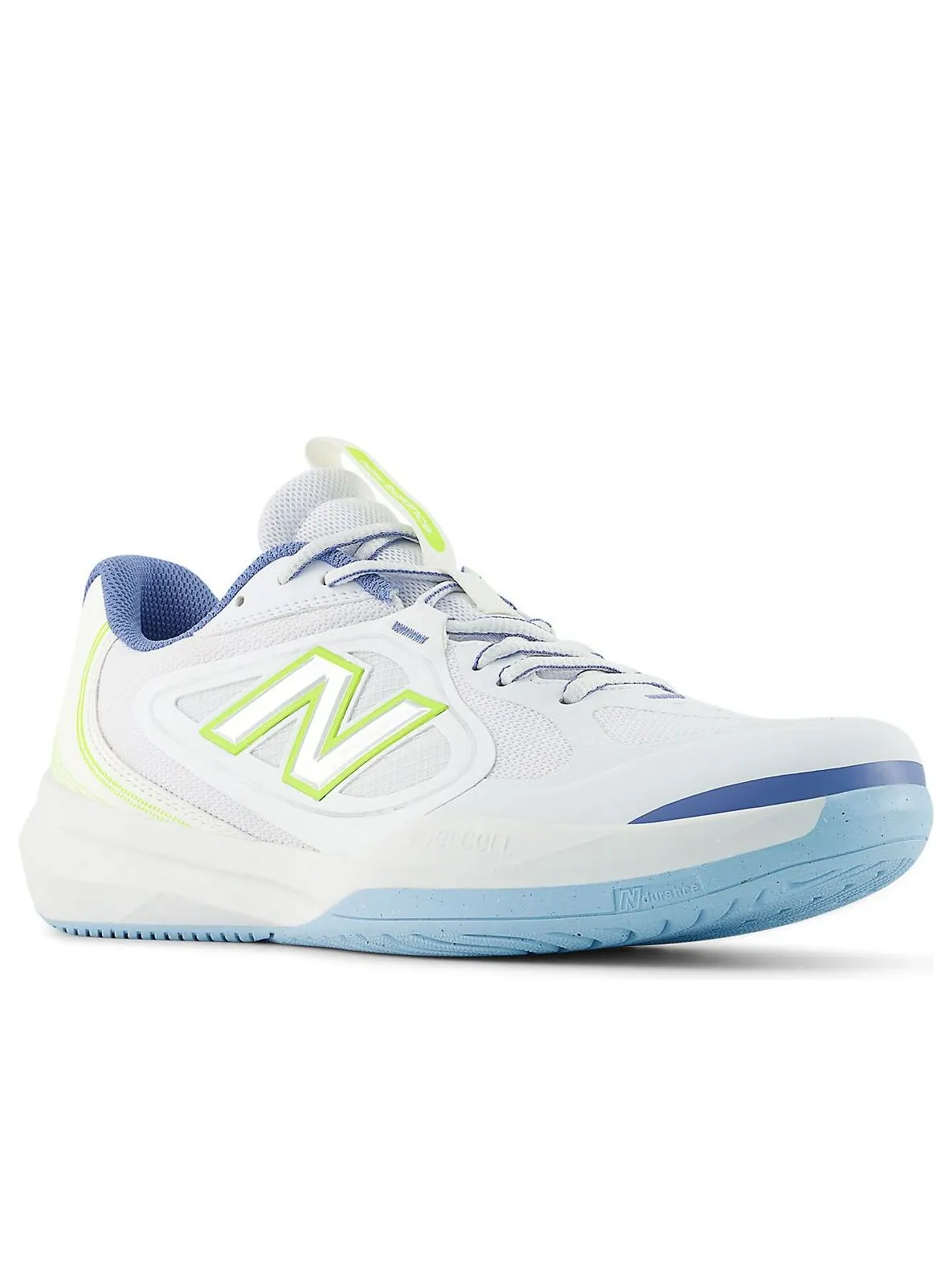Кроссовки для пиклбола New Balance FuelCell 796v5 'White Alkaline Green' — изображение 4 из 5, белый/зеленый/синий