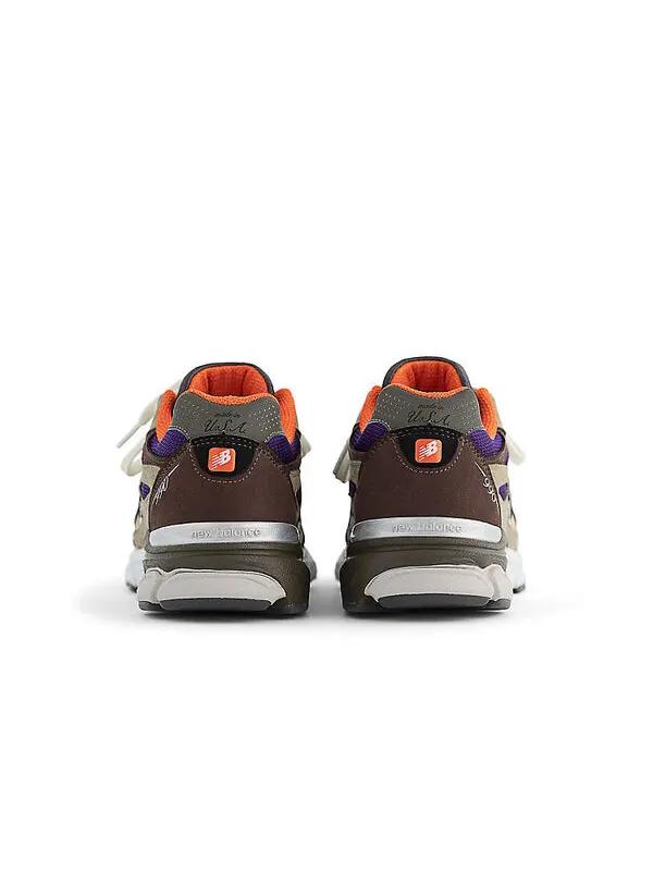 Кроссовки New Balance 990v3 Made in USA 'Teddy Santis Khaki Orange' — изображение 3 из 4, хаки/оранжевый