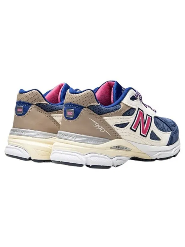 Кроссовки x kith 990v3 сделано в сша New Balance — изображение 4 из 4, белый/синий/розовый