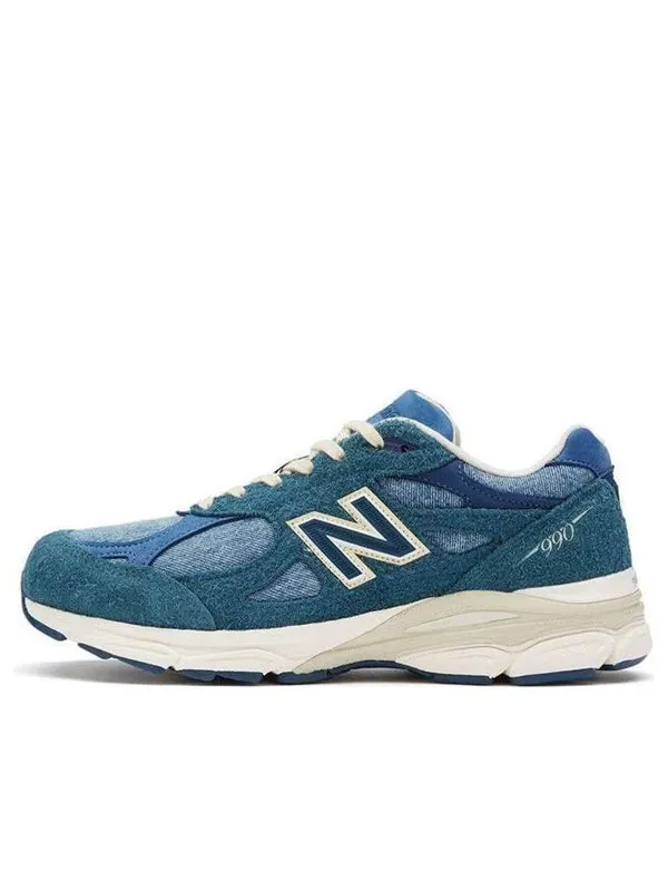 Кроссовки levi's x 990v3 made in usa 'mallard blue' New Balance — изображение 1 из 4, синий/кремовый