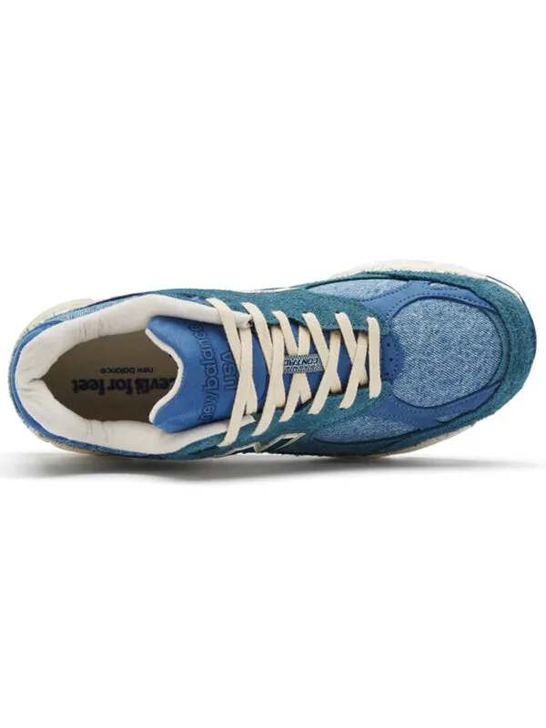 Кроссовки levi's x 990v3 made in usa 'mallard blue' New Balance — изображение 3 из 4, синий/кремовый