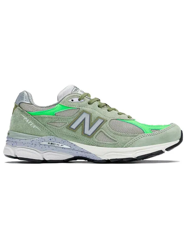 Кроссовки patta x 990v3 сделано в сша New Balance — изображение 2 из 4, зеленый/серый