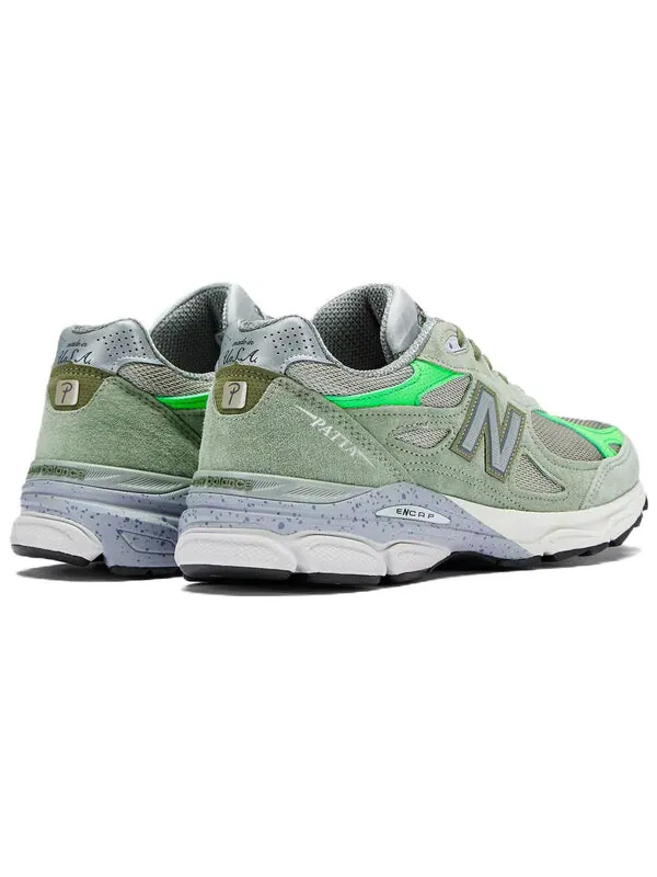 Кроссовки patta x 990v3 сделано в сша New Balance — изображение 4 из 4, зеленый/серый