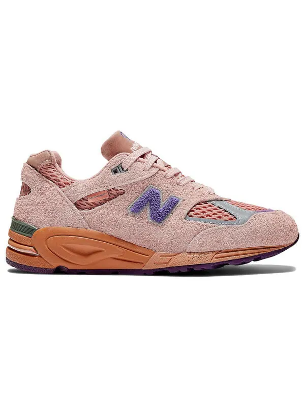 Кроссовки 990v2 x salehe bembury сделано в сша New Balance — изображение 2 из 4, розовый//фиолетовый