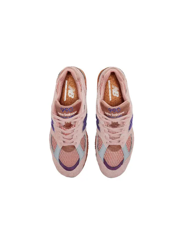 Кроссовки 990v2 x salehe bembury сделано в сша New Balance — изображение 4 из 4, розовый//фиолетовый