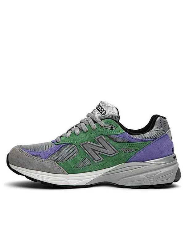 Кроссовки stray rats x 990v3 сделано в сша New Balance — изображение 2 из 4, зеленый/фиолетовый