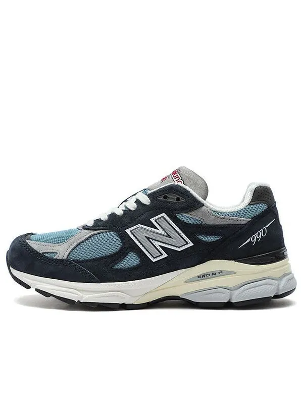 Кроссовки teddy santis x 990v3 made in usa 'navy' New Balance — изображение 1 из 4, черный/синий