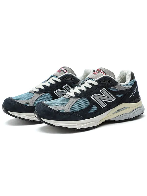 Кроссовки teddy santis x 990v3 made in usa 'navy' New Balance — изображение 3 из 4, черный/синий