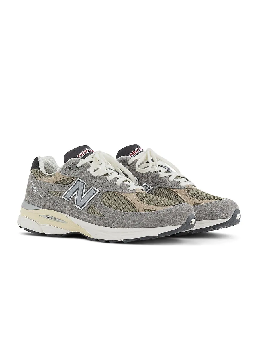 Кроссовки New Balance Teddy Santis x 990v3 Made In USA 'Marblehead' — изображение 2 из 5, серый
