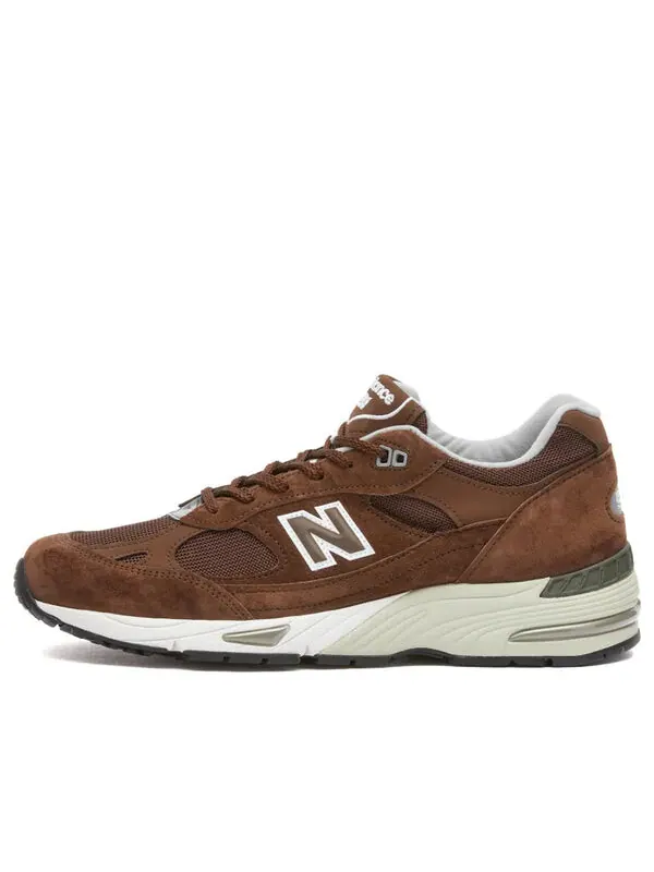 Кроссовки 991 сделано в Англии New Balance — изображение 1 из 4, коричневый/белый