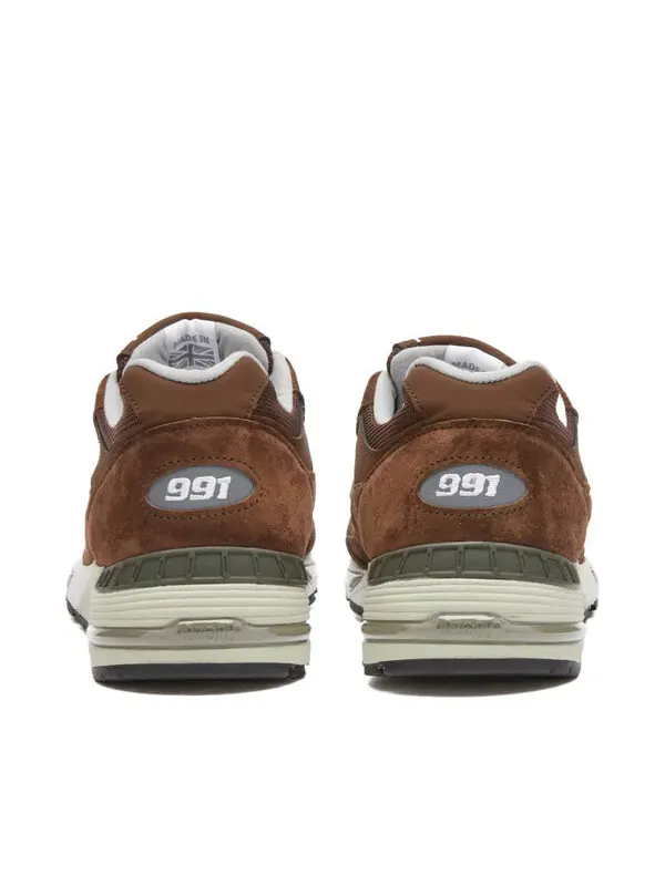 Кроссовки 991 сделано в Англии New Balance — изображение 3 из 4, коричневый/белый