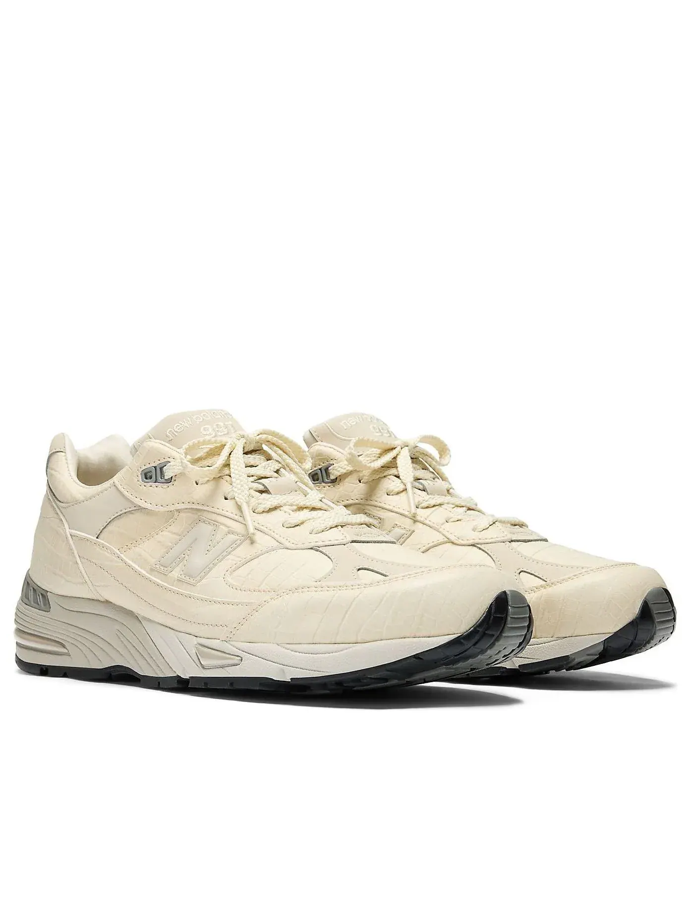 Кроссовки New Balance Made in UK 991v1 'Oyster Gray Pistachio Shell' — изображение 2 из 6, бежевый