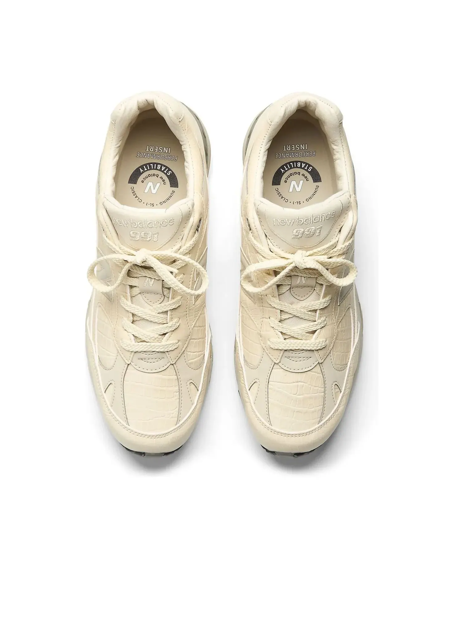Кроссовки New Balance Made in UK 991v1 'Oyster Gray Pistachio Shell' — изображение 3 из 6, бежевый