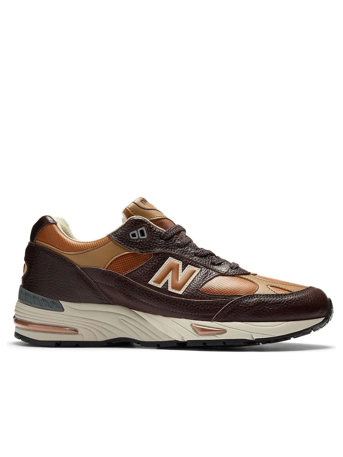 Кроссовки New Balance 991 'Chocolate Plum Caramel Cafe' — изображение 2 из 6, оранжевый