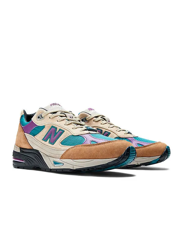 Кроссовки 991 'made in uk palace teal' New Balance — изображение 2 из 4, коричневый/бежевый