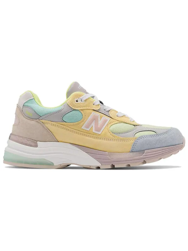 Кроссовки 992 сделано в сша New Balance — изображение 2 из 4, желтый/розовый