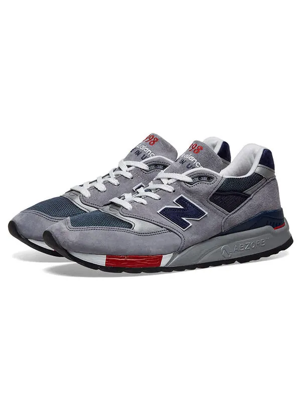 Кроссовки 998 сделано в США New Balance — изображение 2 из 4, серый/темно-синий синий