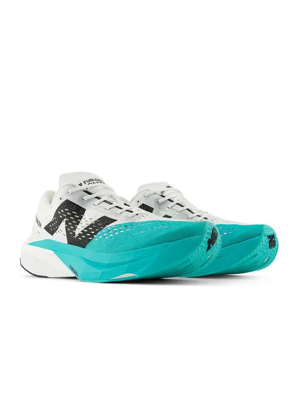 Кроссовки fuelcell supercomp 'cyber jade white black' New Balance — изображение 2 из 4, белый/черный