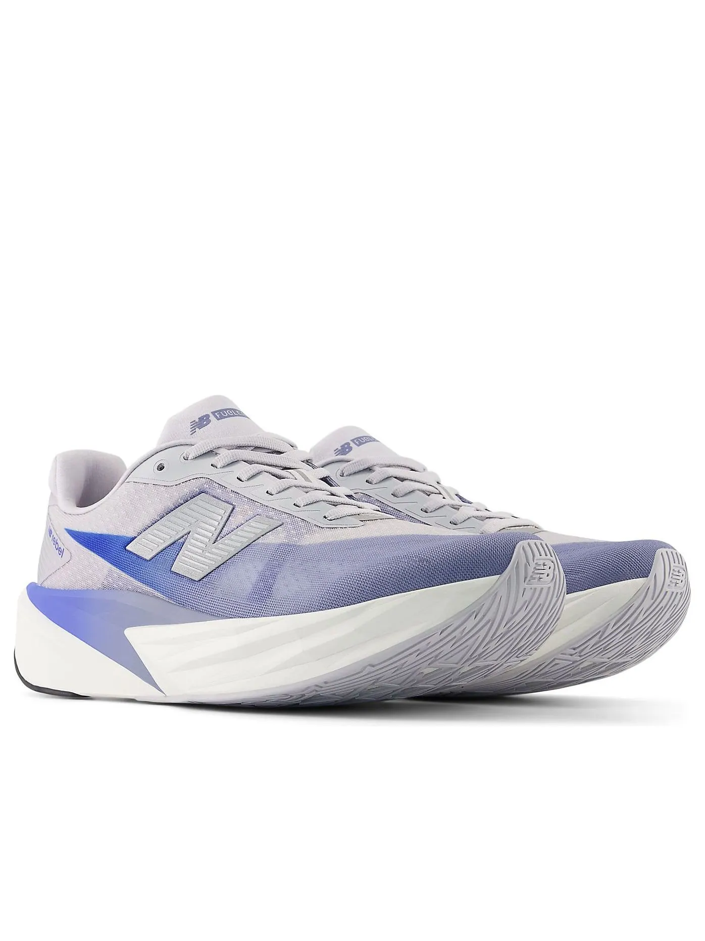 Кроссовки New Balance FuelCell Rebel v5 'Pearl Grey Dusk Shower' — изображение 4 из 6, серый//синий