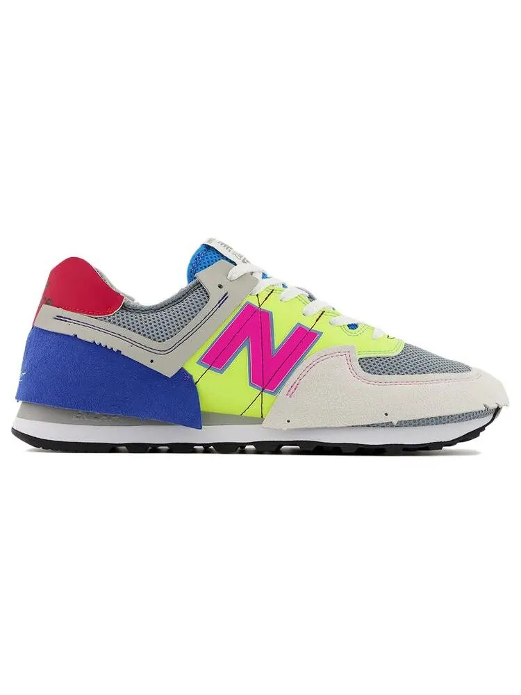 Кроссовки New Balance х Jaden Smith Surplus Materials 574 — изображение 2 из 5, белый/желтый/красный
