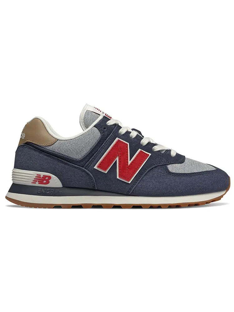 Кроссовки New Balance 574 — изображение 2 из 4, синий/серый/красный