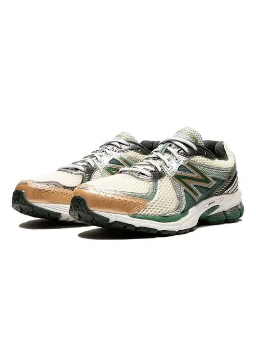 Кроссовки x aime leon dore 860v2 New Balance — изображение 2 из 4, зеленый/серебристый