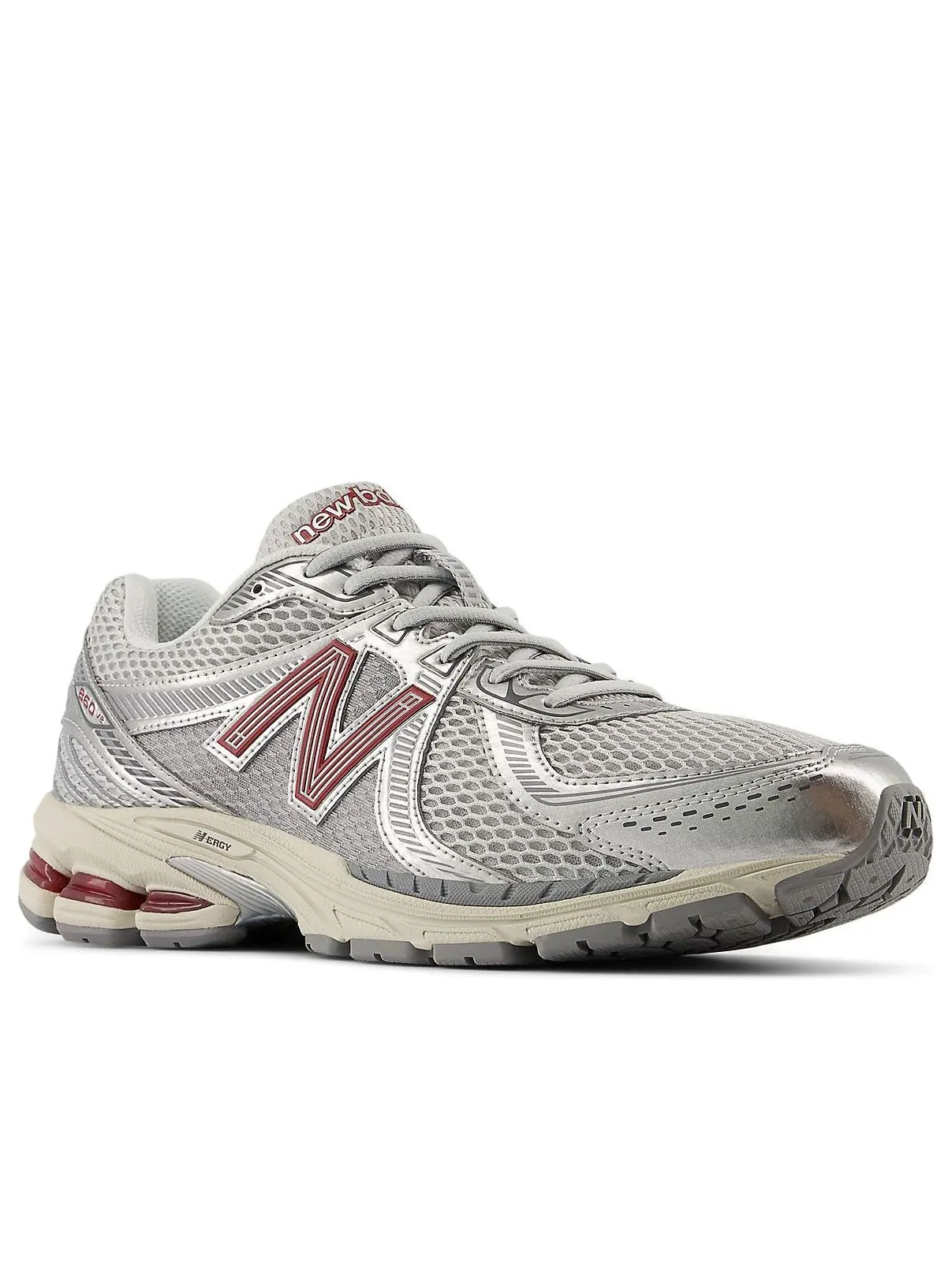Кроссовки New Balance 860v2 'Silver Red' — изображение 3 из 5, серебряный