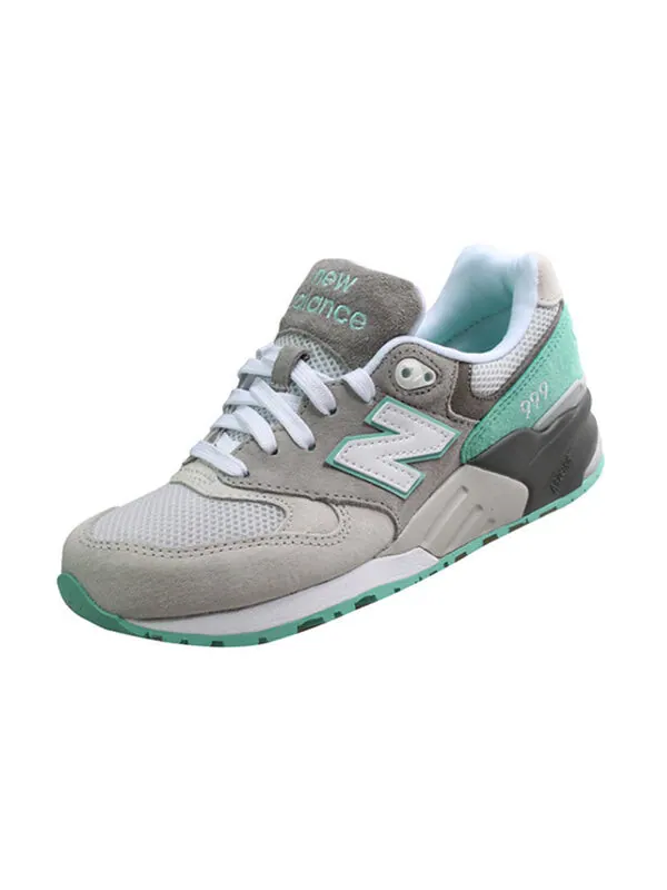 Кроссовки nb 999 вишневый цвет упаковка lover New Balance — изображение 3 из 4, серый/зеленый