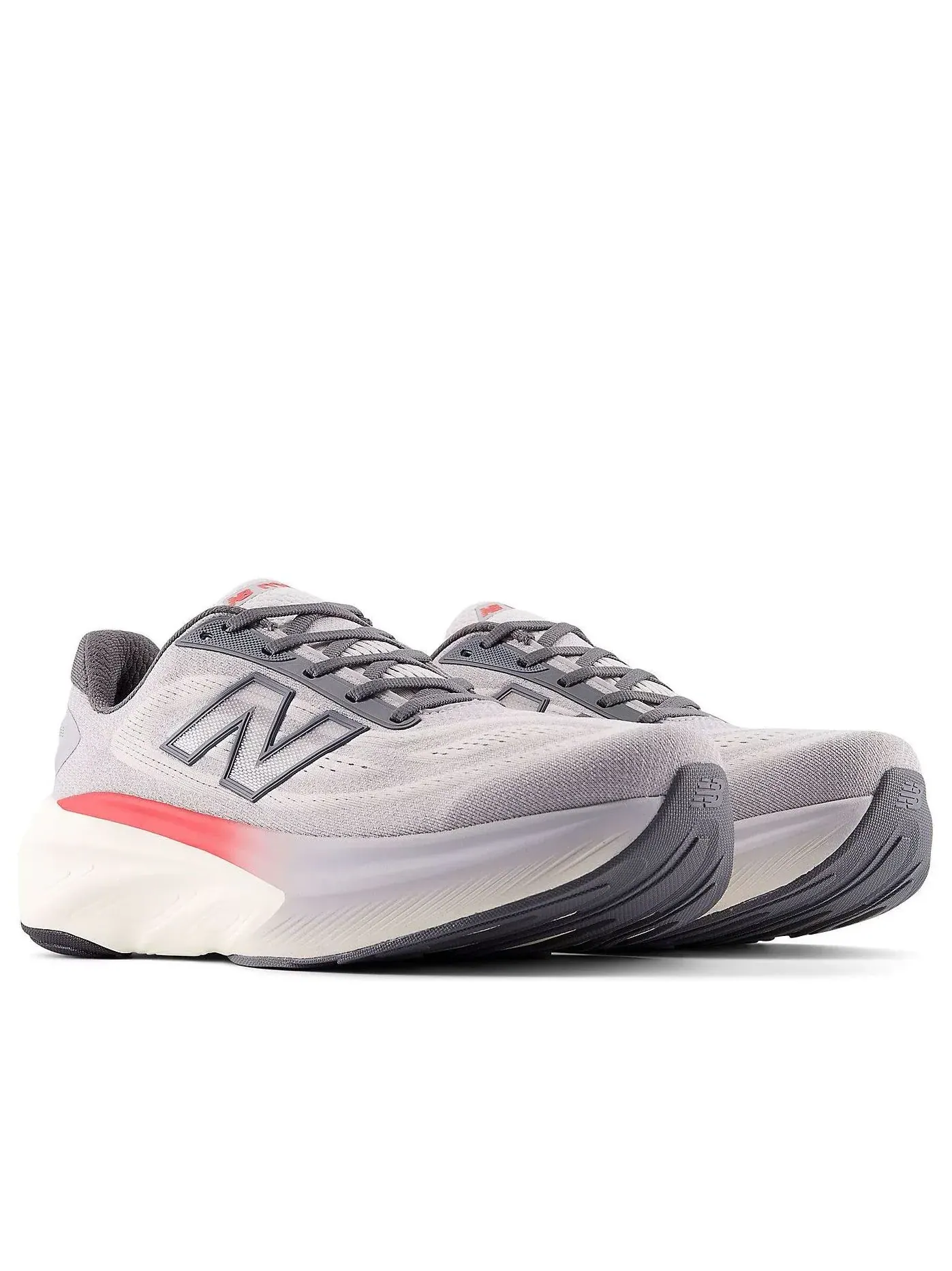 Кроссовки New Balance Fresh Foam X More v6 'Gray Matter True Red' — изображение 4 из 6, серый