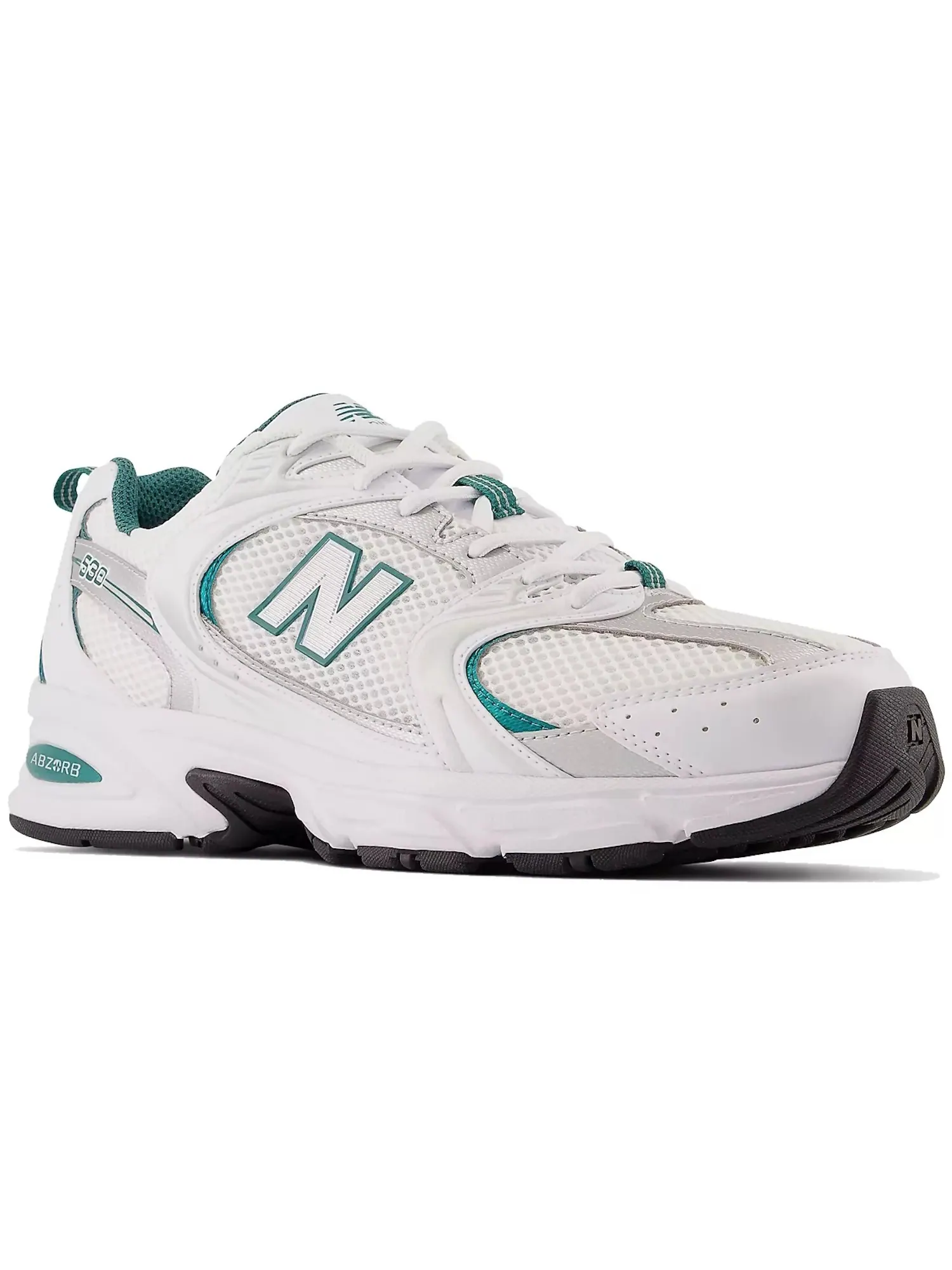 Кроссовки New Balance 530: Белый с зеленым — изображение 3 из 5