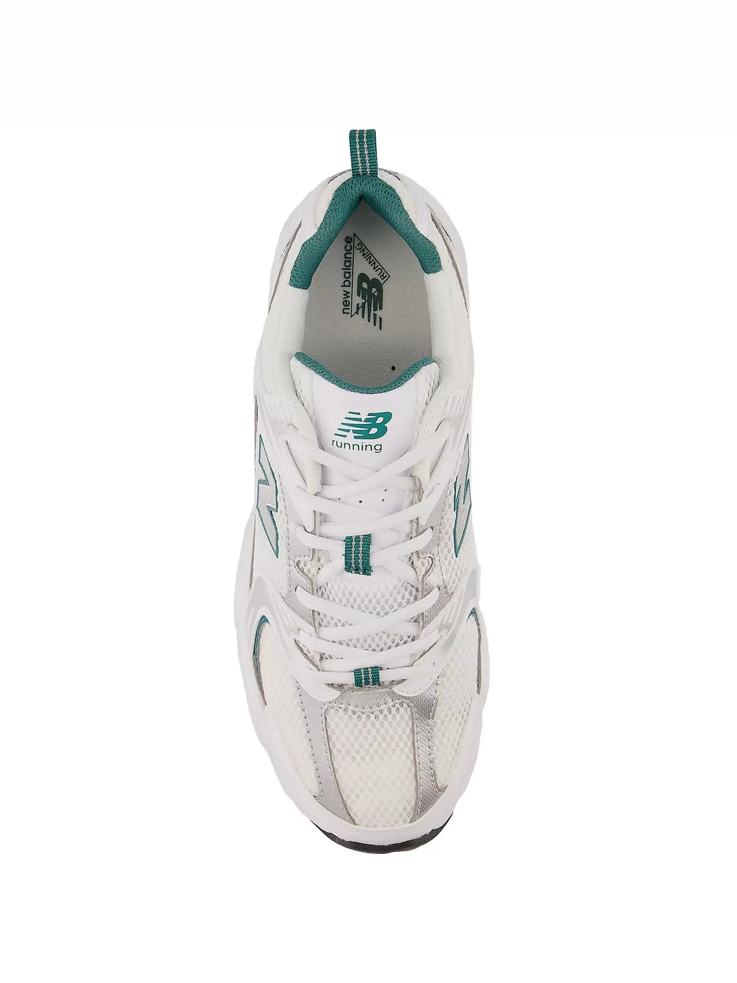 Кроссовки New Balance 530: Белый с зеленым — изображение 4 из 5