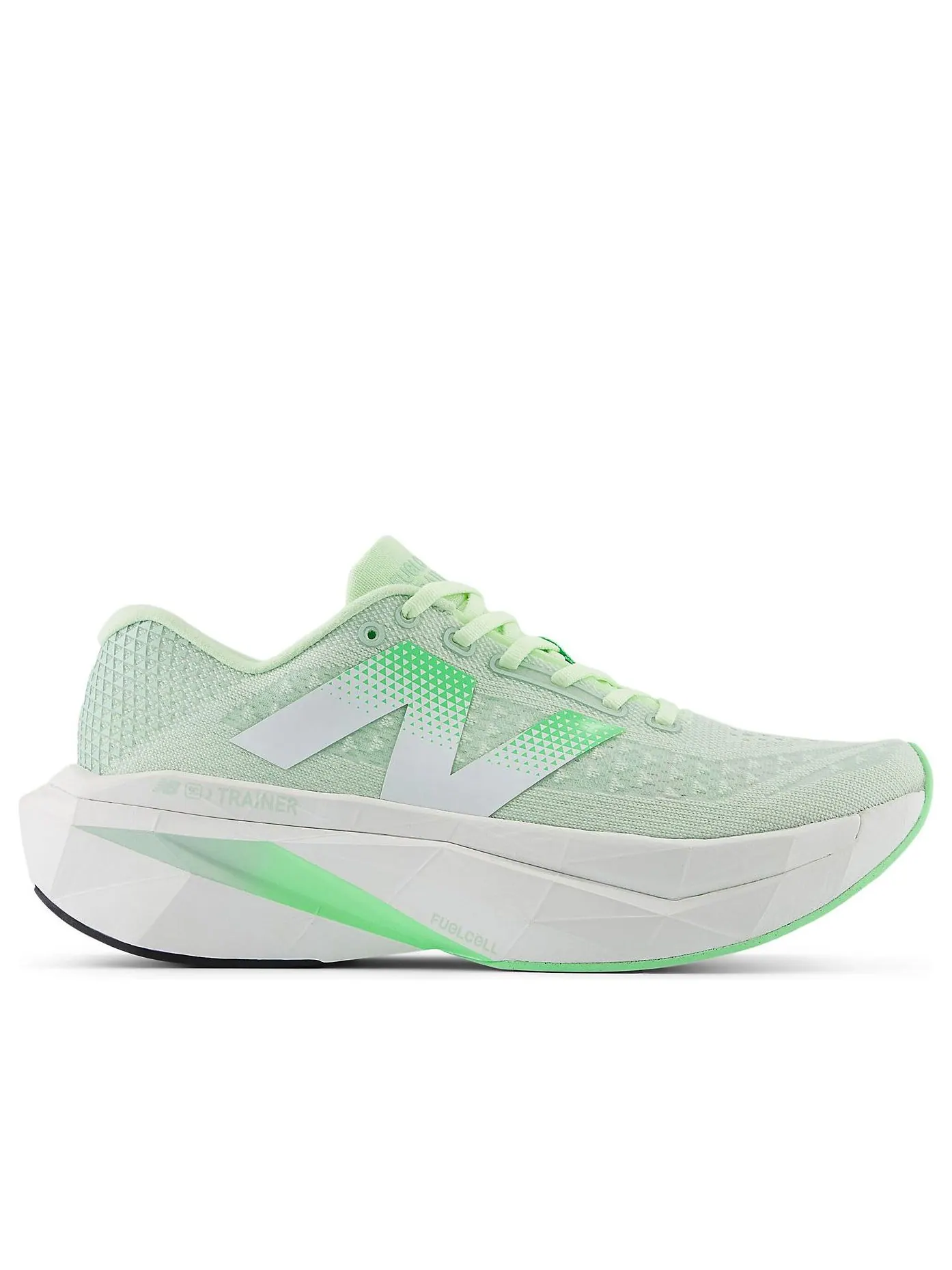 Кроссовки New Balance FuelCell SuperComp Trainer v3 'Melon Water White' — изображение 2 из 5, зеленый