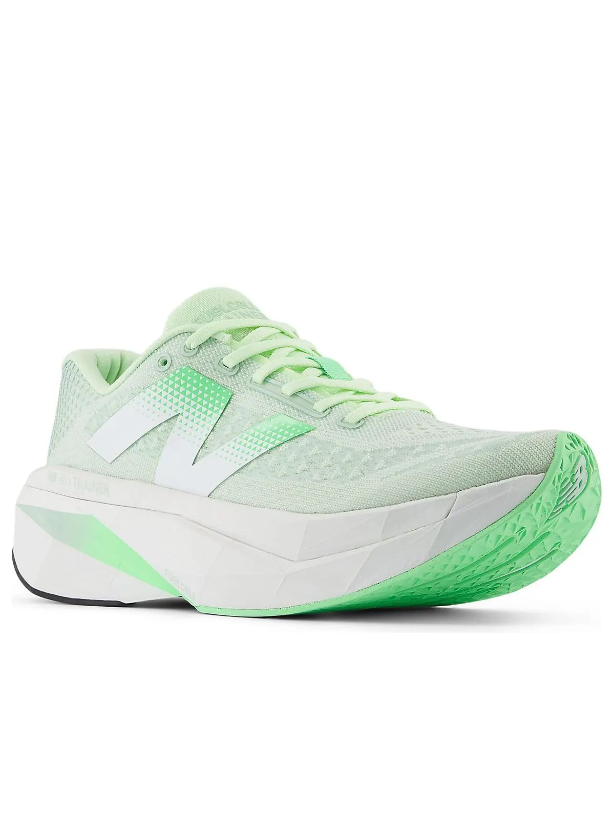 Кроссовки New Balance FuelCell SuperComp Trainer v3 'Melon Water White' — изображение 4 из 5, зеленый