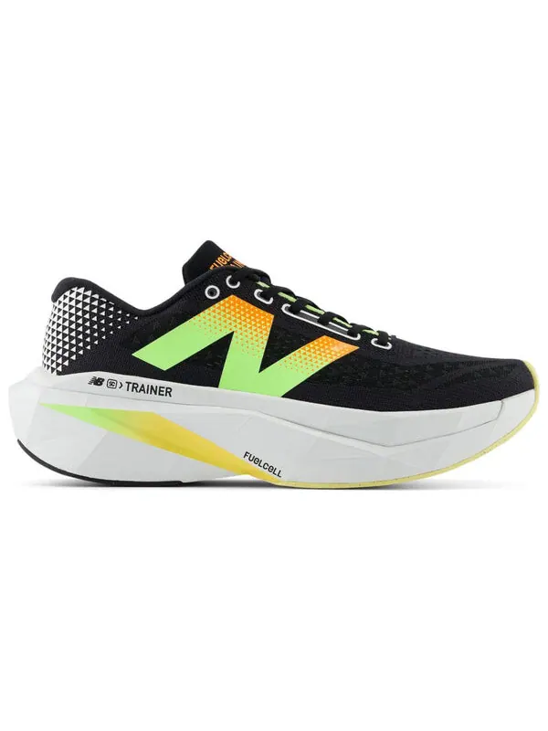 Кроссовки fuelcell supercomp trainer v3 'black bleached lime glo' New Balance — изображение 2 из 4, черный