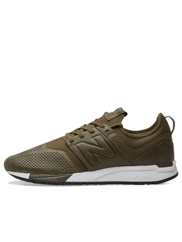 Кроссовки 247 кожа New Balance — изображение 1 из 4, оливковый зеленый