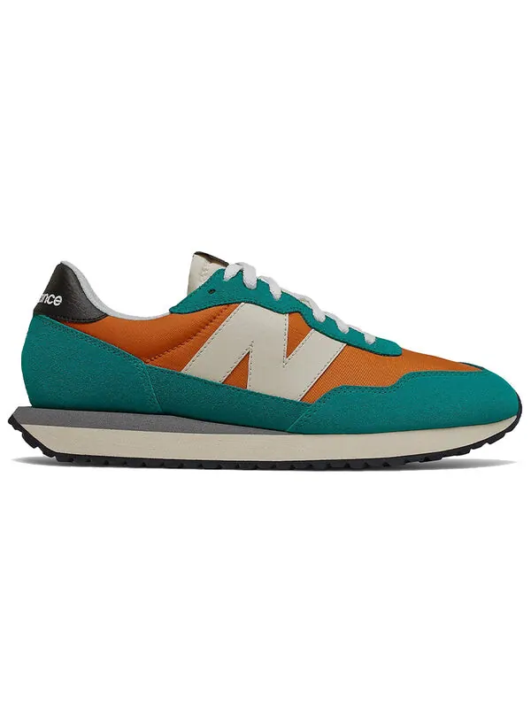 Кроссовки 237 New Balance — изображение 2 из 4, зеленый/оранжевый