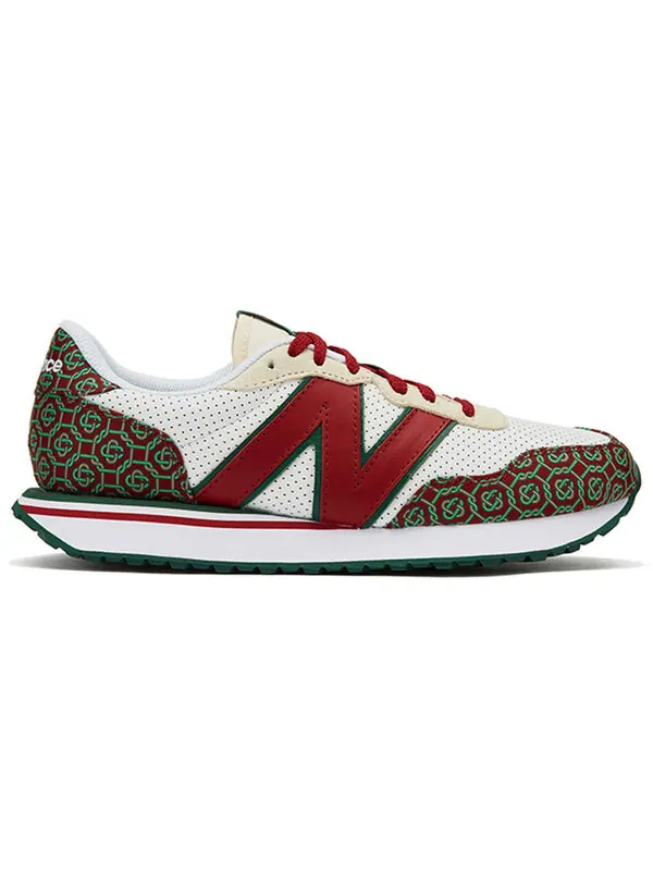 Кроссовки касабланка x 237 New Balance — изображение 2 из 4, белый/красный/зеленый