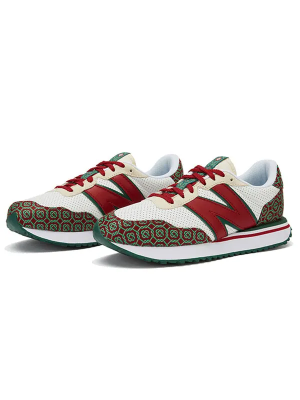 Кроссовки касабланка x 237 New Balance — изображение 3 из 4, белый/красный/зеленый