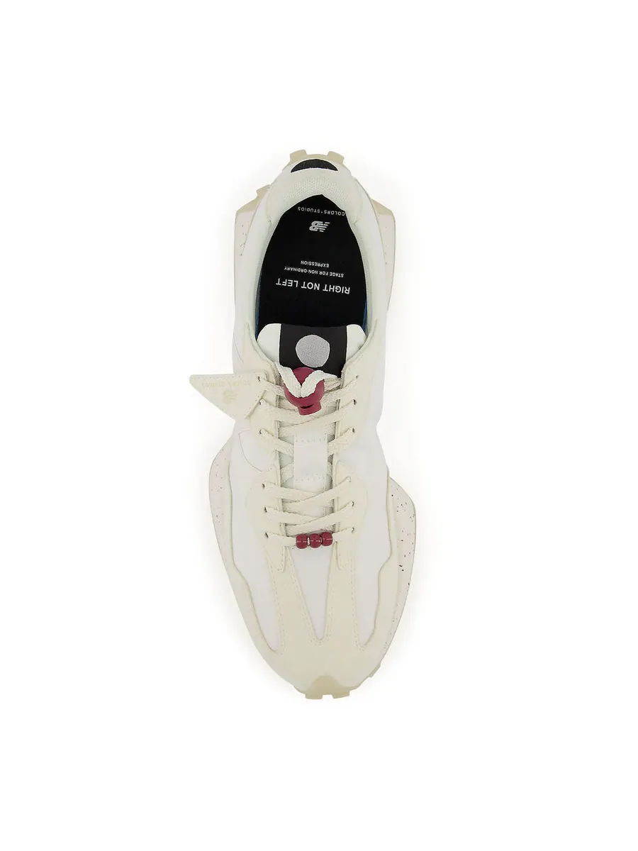 Беговые кроссовки New Balance ColorsxStudios x 327 'Snow White Rumba Red' — изображение 3 из 4, белый