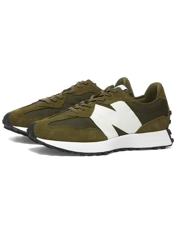 Кроссовки 327 New Balance — изображение 2 из 4, зеленый/белый